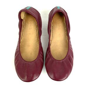 Tieks By Gavrieli Burgundy 7 Women Shoes Slip On